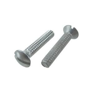 10/24 X 1" Aluminum Oval Head Slotted Machine Screws (Pack of 12)
