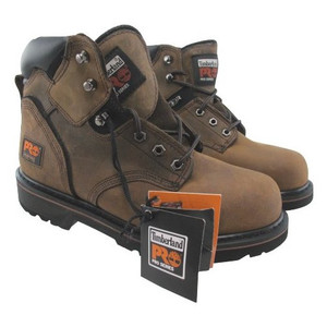 Timberland PRO 6" Brown Pit Boss Steel Toe Work Boots (Size 10)