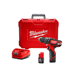 Milwaukee 12 Volt 3/8" Hammer Drill With 2 Batteries, Charger And Case