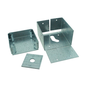 4" X 4" Galvanized Adjustable Post Base - 4 Side (16 Gauge)