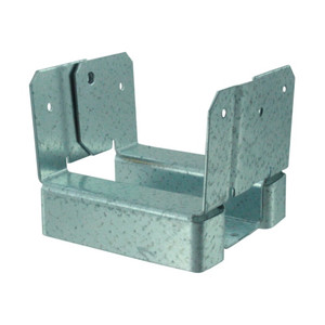4" X 4" Galvanized Adjustable Post Base - 2 Side (16 Gauge)
