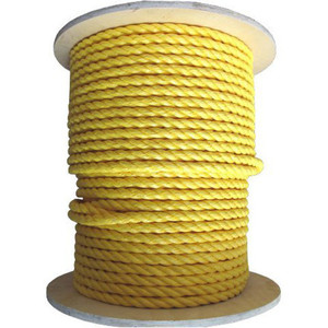 1" Yellow Poly Rope (Per ft.) - Safe Work Load 2,000 lbs