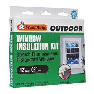 42" X 62" Exterior Plastic Window Insulation Kit