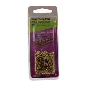 # 18 X 3/4" Brass Plated Escutcheon Pins (1.5 oz. Pack)