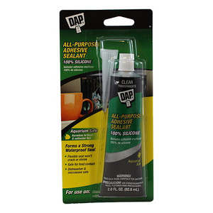 2.8 oz. Clear All-Purpose Adhesive Sealant Squeeze Tube (Aquarium Safe)