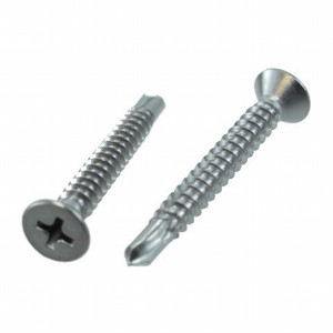 # 12 X 1-1/4" Stainless Steel Flat Head Phillips Drill & Tap Screws (Pack of 12)