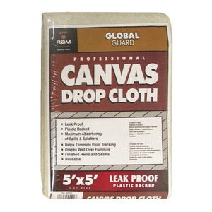 5' X 5' Leak Proof Canvas Drop Cloth