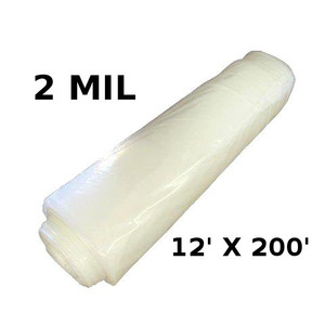 12' X 200' 2-Mil Clear Plastic Sheeting