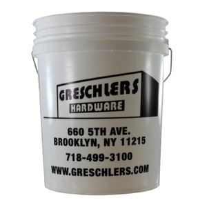 5 Gallon White Plastic Pail (No Lid)