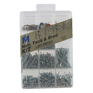 1,100 Piece Nail, Tack & Brad Assortment Kit