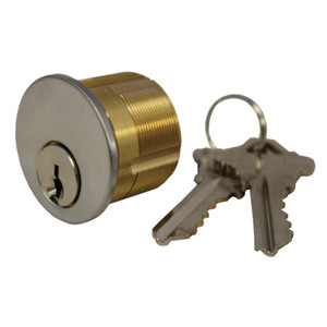 1" Satin Chrome Finish Solid Brass Mortise Cylinder K.A.
