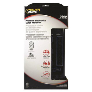 8-Outlet Surge Protector Strip (3,600 Joules)