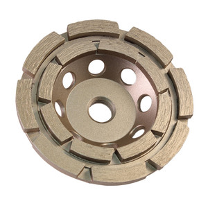 4" X 5/8"-11 Hubbed Double Rim Diamond Cup Wheel