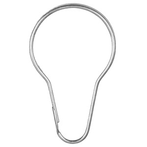 1" Diameter Zinc Plated Shower Curtain Rings (Pack of 12)