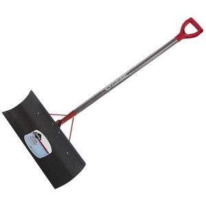 24" D-Handle Steel Snow Pusher Shovel