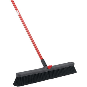 24" Smooth Surface Push Broom With Handle