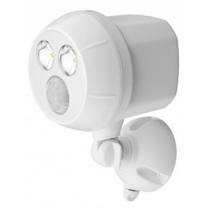 White Wireless LED Motion Sensing UltraBright Spotlight (300 Lumens)