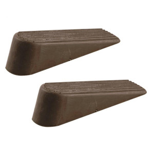 2-Pack Brown 4" Rubber Wedge Door Stop