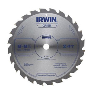 8-1/4" X 24 Tooth Irwin Carbide Tipped Circular Saw Rip Blade