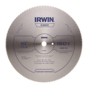 10" X 180 Tooth Irwin Plywood Circular Saw Blade