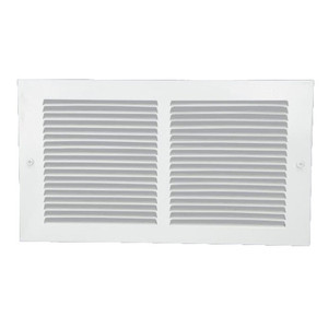 6" X 12" White Metal Baseboard Return Air Grille