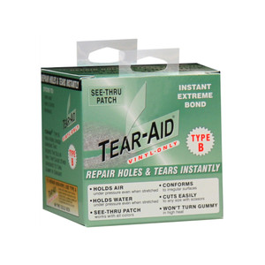 Tear-Aid 3" X 60" Roll Clear Vinyl-Coated Repair Patch