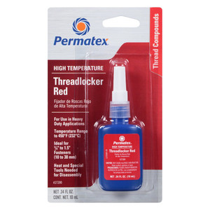 .34 oz. High Temperature Red Automotive Grade Threadlocker