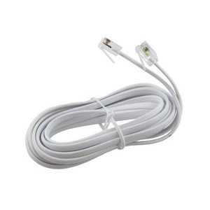 7' White Phone Line Cord