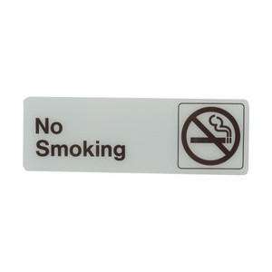 3" X 9" Deco "No Smoking" Plastic Sign