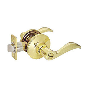 Mintcraft Polished Brass Lever Privacy Lockset
