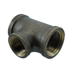 1" Brass Pipe Reducing Tee