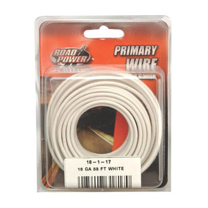 33' 18 Gauge White Primary Wire