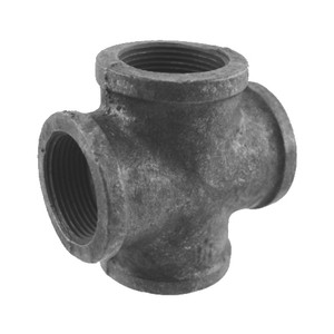 1-1/4" Galvanized Pipe Cross