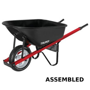 Steel Handled Flat Free Wheelbarrow (6 Cubic ft.) - ASSEMBLED