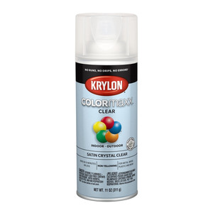 11 oz. Krylon ColorMaxx Satin Crystal Clear Spray Paint