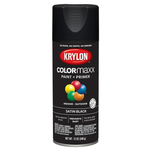 12 oz. Krylon ColorMaxx Satin Black Spray Paint