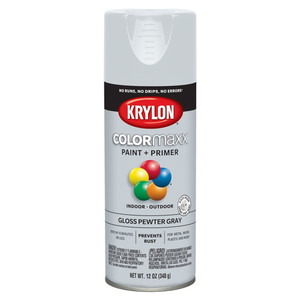 12 oz. Krylon ColorMaxx Gloss Pewter Gray Spray Paint