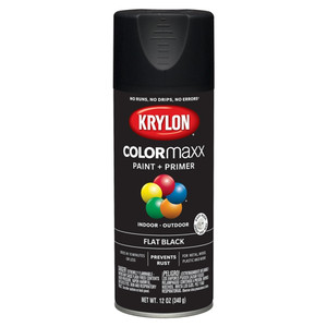 12 oz. Krylon ColorMaxx Flat Black Spray Paint