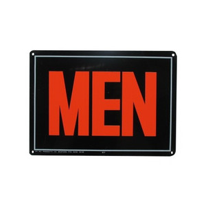 10" X 14" "Men" Metal Sign