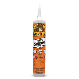 10 oz. Cartridge Gorilla Glue All-Purpose White 100% Silicone Sealant