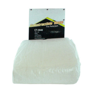 30' X 40' White Fire Retardant Tarp w/ Grommets