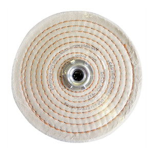 6" Firm Spiral Sewn Cotton Muslin Buffing Wheel