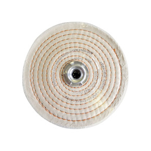 4" Firm Spiral Sewn Cotton Muslin Buffing Wheel