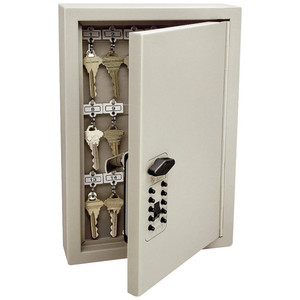 Wall Mount Keyless Lock Key Cabinet - 30 Key Capacity