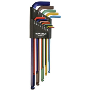 ColorGuard Ball End X-Long Hey Key Set .050 to 3/8" (13 Pieces)
