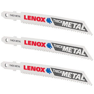 3-5/8" X 14-tpi Thick Metal Cutting T-Shank Bi-Metal Jigsaw Blades (Pack of 3)