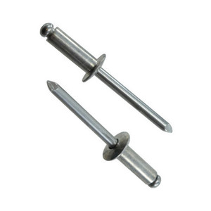 #64 (3/16" Dia.) Steel Pop Rivets - Grip Range 3/16" to 1/4" (Pack of 250)