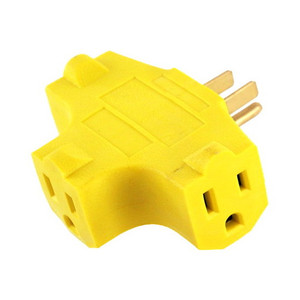 Grounded Tri-Tap Plug (Color Varies)