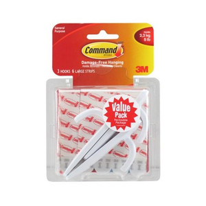 5 lb. Large Command Hooks (Pack of 3)
