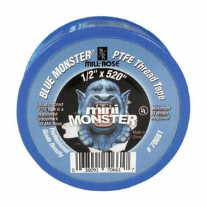 1/2" X 520" Blue PTFE Teflon Tape